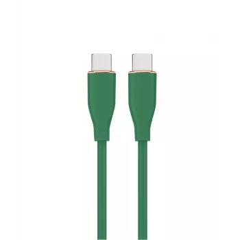 GEMBIRD USB Type-C Power Delivery (PD) 60W įkrovimo ir duomenų silikoninis kabelis, 1,5 m, vidurnakčio žalia