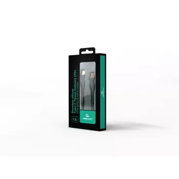 GEMBIRD USB Type-C Power Delivery (PD) 60W įkrovimo ir duomenų silikoninis kabelis, 1,5 m, vidurnakčio žalia