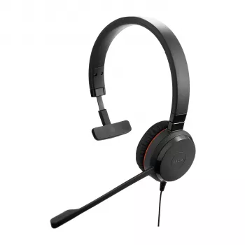 Jabra Evolve 20 SE laidinė ausinė su ausų apkabomis, USB Type-C / USB Type-A, juoda