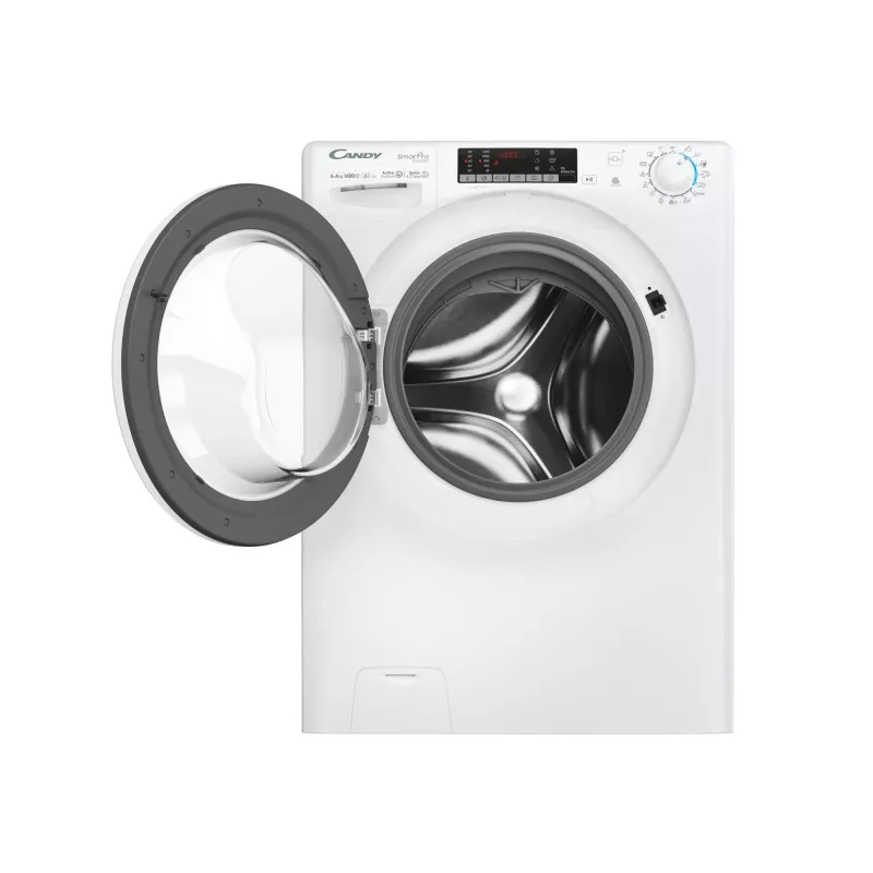 Candy Smart Pro COW 4644TWM6/1-S skalbyklė su džiovinimu, laisvai pastatoma, priekinio pakrovimo, balta