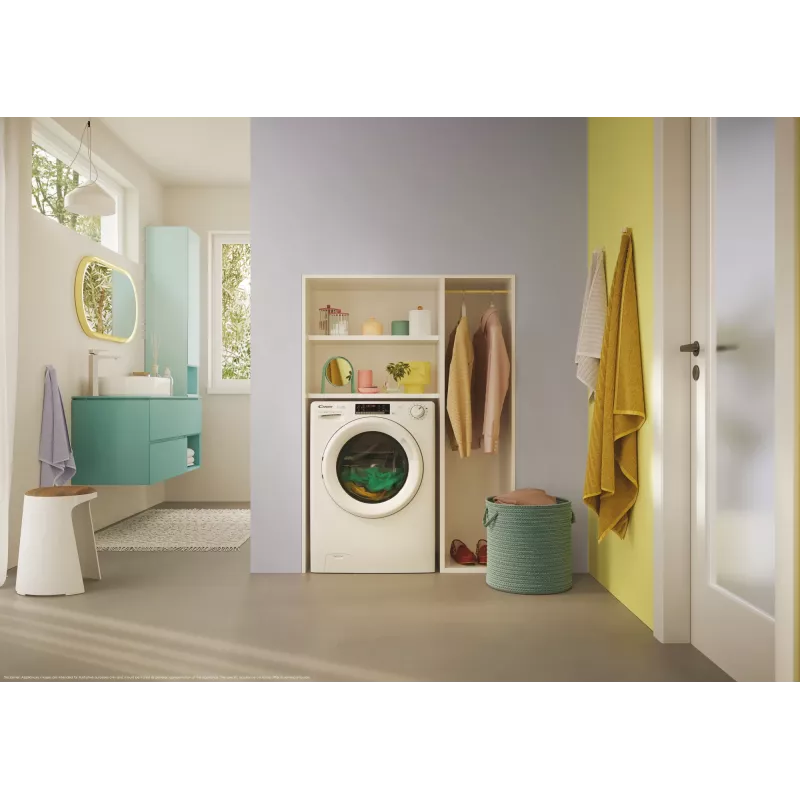 Candy Smart Pro COW 4644TWM6/1-S skalbyklė su džiovinimu, laisvai pastatoma, priekinio pakrovimo, balta