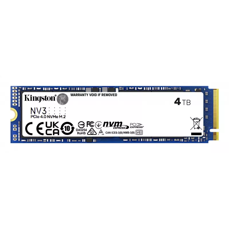 Kingston Technology 4000G NV3 M.2 2280 NVMe SSD, 4 TB, M.2, 6000 MB/s
