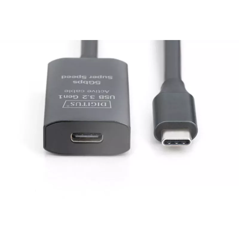 DIGITUS aktyvus USB-C ilginimo kabelis - 5G USB 3.2 Gen1 USB-C - USB-C (kištukas/lizdas) - 5 m
