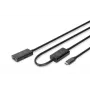 DIGITUS aktyvus USB-C ilginimo kabelis - 5G USB 3.2 Gen1 USB-C - USB-C (M/F) - 10m