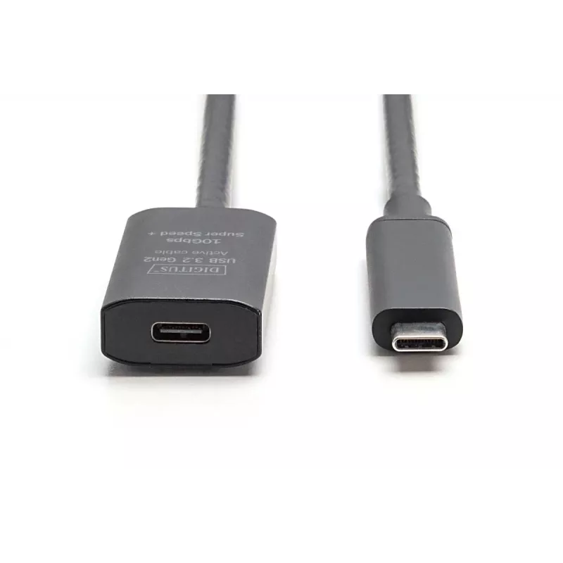 DIGITUS aktyvus USB-C ilginimo kabelis - 10G USB 3.2 Gen2 USB-C - USB-C (M/F) - 5m