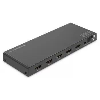 DIGITUS 4x1 HDMI jungiklis - 8K/60Hz (4:4:4), Toslink, Stereo, EDID valdymas