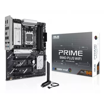 ASUS PRIME B840-PLUS WIFI pagrindinė plokštė AMD B840 Socket AM5 ATX