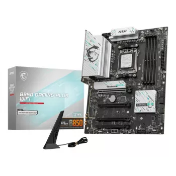 Motininė plokštė MSI B850 GAMING PLUS WIFI ATX — AMD B850, Socket AM5, DDR5, 4x DIMM, Wi‑Fi 7, 5Gb LAN, 3x M.2, HDMI 2.1