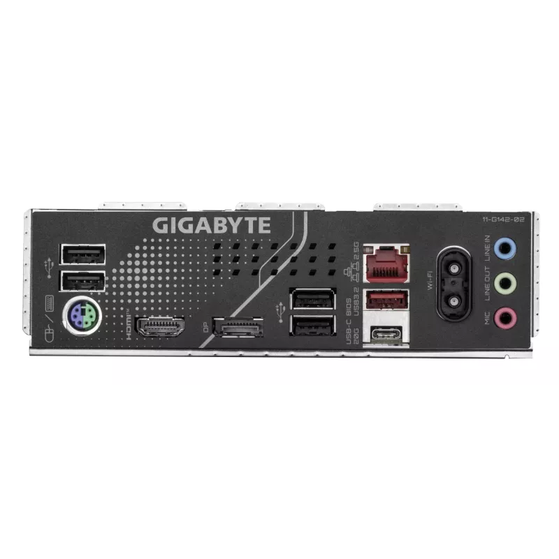 GIGABYTE B860 EAGLE WIFI6E pagrindinė plokštė – Intel Core Ultra procesoriams, 12+1+2+1 VRM fazės, iki 9066MHz DDR5, 1xPCIe 5.0 + 2xPCIe 4.0 M.2, 2.5GbE LAN, WIFI 6E, USB 3.2 Gen 2x2