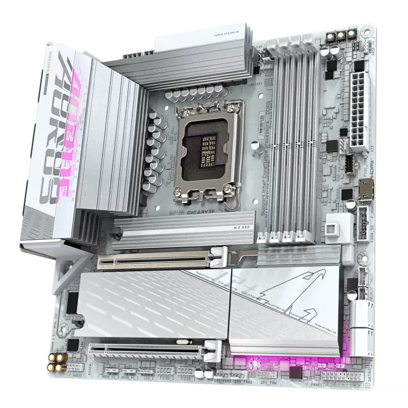 Motininė plokštė GIGABYTE B860M AORUS ELITE WF6E ICE, Intel Core Ultra, LGA 1851, Micro ATX