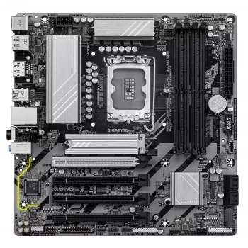 GIGABYTE B860M DS3H WIFI6E pagrindinė plokštė – Intel Core Ultra serijos procesoriams, 5+1+2+1 VRM fazės, iki 9066 MHz DDR5, 1xPCIe 5.0 + 1xPCIe 4.0 M.2, 2.5GbE LAN, WIFI 6E, USB 3.2 Gen 2