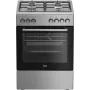 Beko FBE62130GXDN laisvai pastatoma viryklė, elektrinė orkaitė, dujinė kaitlentė, juoda