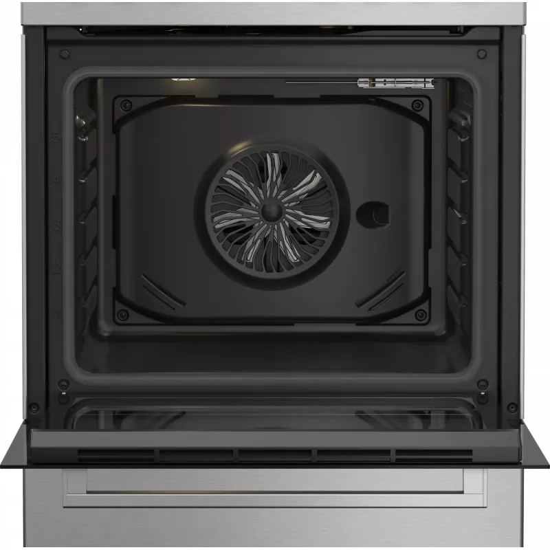 Beko FBE62130GXDN laisvai pastatoma viryklė, elektrinė orkaitė, dujinė kaitlentė, juoda