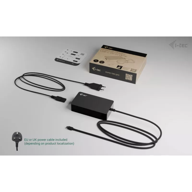 i-tec Universal Charger USB-C PD 3.1 140 W, vidinis, AC, 28 V, 5 A, juoda