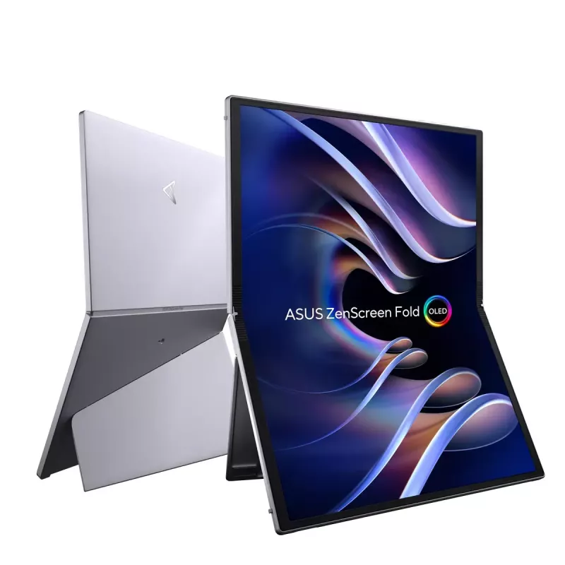 ASUS ZenScreen Fold OLED MQ17QH nešiojamas monitorius, 43,9 cm (17,3 colio), 2560 x 1920 pikselių, Quad HD, sidabrinis