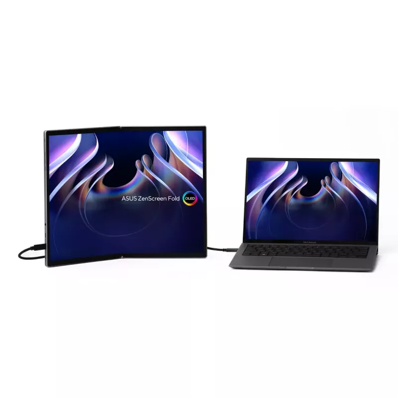 ASUS ZenScreen Fold OLED MQ17QH nešiojamas monitorius, 43,9 cm (17,3 colio), 2560 x 1920 pikselių, Quad HD, sidabrinis