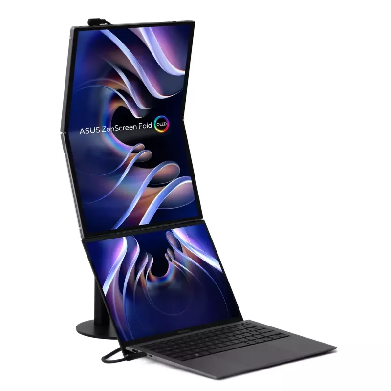 ASUS ZenScreen Fold OLED MQ17QH nešiojamas monitorius, 43,9 cm (17,3 colio), 2560 x 1920 pikselių, Quad HD, sidabrinis