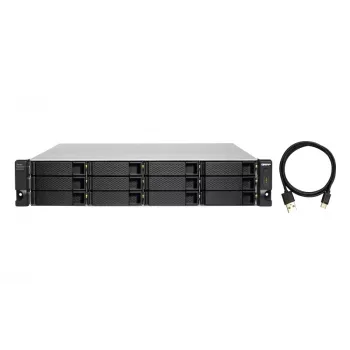 QNAP - TL-R1200C-RP - Festplatten-Array - 12 Schächte (SATA-600) USB 3.2 Gen 2 (extern) Rack einbaufähig 2U