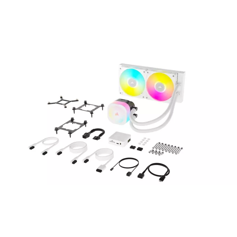 CORSAIR CPU aušintuvas – Icue Link Titan 240 Rx RGB skystinis aušintuvas – Baltas