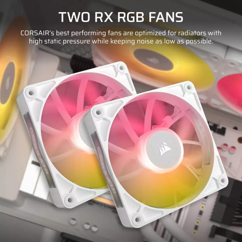 CORSAIR CPU aušintuvas – Icue Link Titan 240 Rx RGB skystinis aušintuvas – Baltas