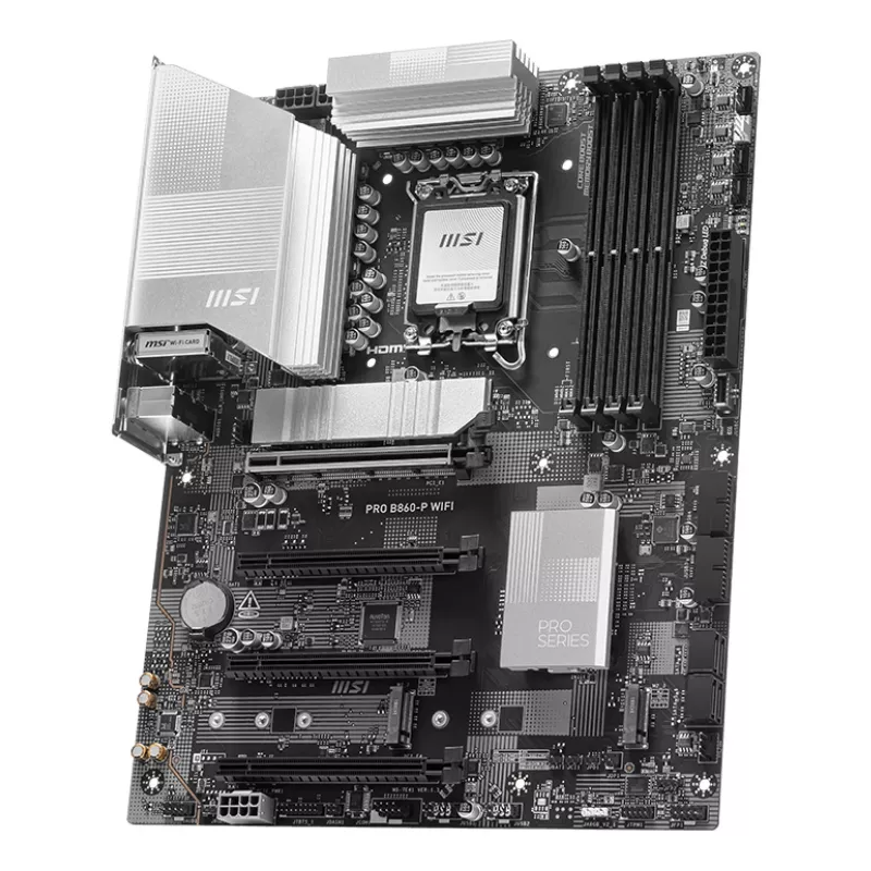 MSI PRO B860-P WIFI pagrindinė plokštė Intel B860 LGA 1851 (Socket V1) ATX