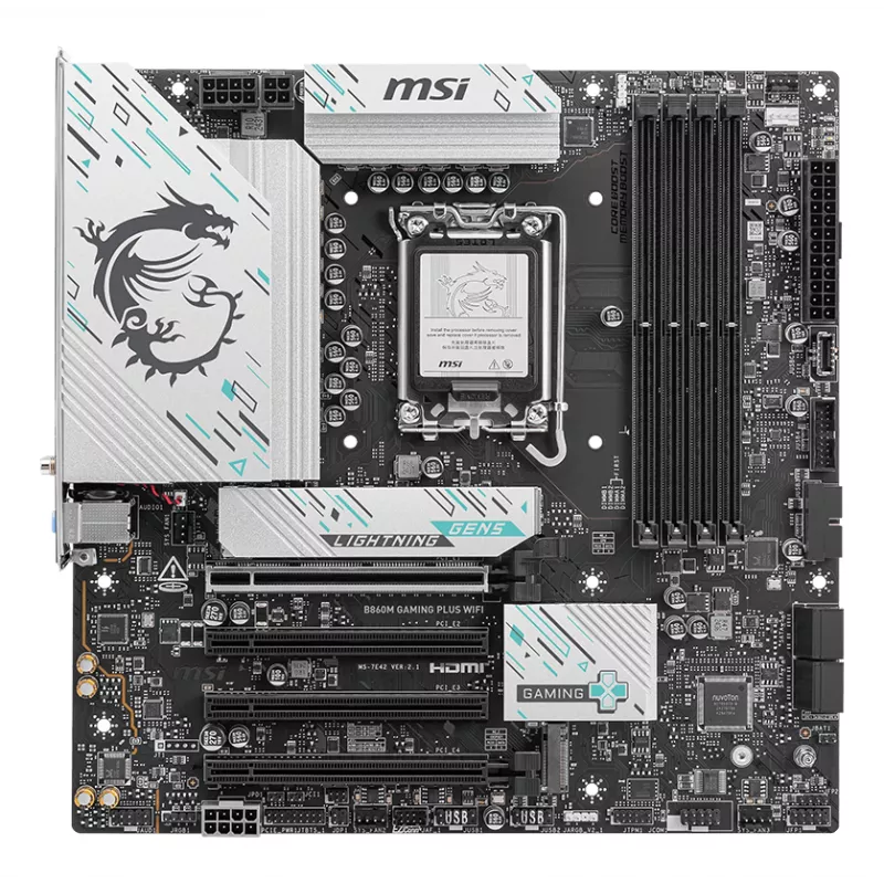 Motininė plokštė MSI B860M GAMING PLUS WIFI Intel B860 LGA 1851 (Socket V1) micro ATX