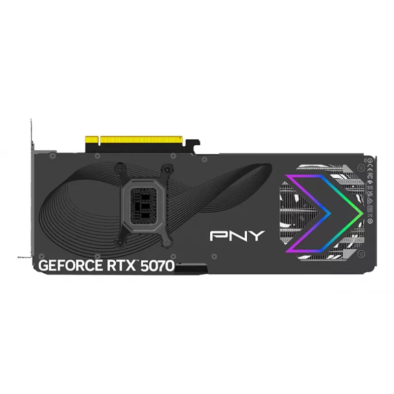 PNY GeForce RTX 5070 12GB ARGB Overclocked Triple Fan vaizdo plokštė - 12GB GDDR7 - DisplayPort 2.1b / HDMI 2.1b
