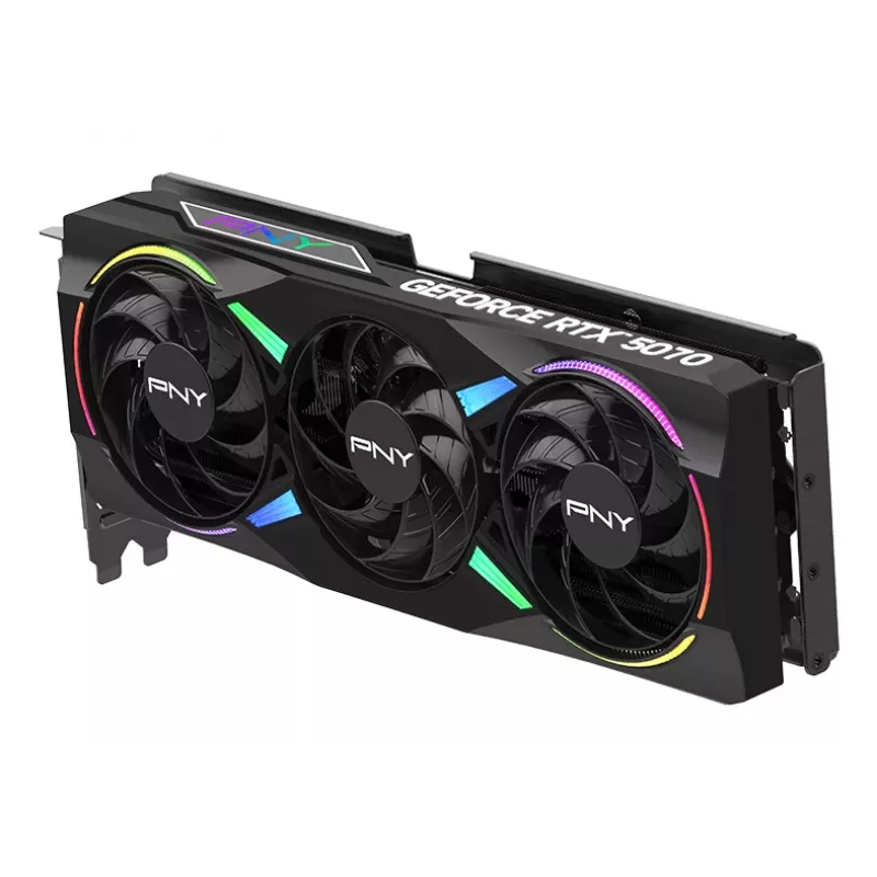 PNY GeForce RTX 5070 12GB ARGB Overclocked Triple Fan vaizdo plokštė - 12GB GDDR7 - DisplayPort 2.1b / HDMI 2.1b