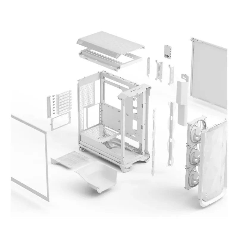 FRACTAL DESIGN Meshify 3 Ambience Pro RGB Baltas Tg Skaidrus Tamsintas