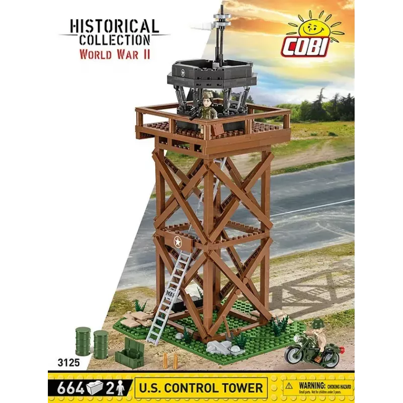 Konstrukcinis rinkinys Cobi Blocks valdymo bokštas 664 detalės modelis COBI-3125