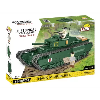 Cobi Blokeliai Mark IV Churchill statybinis rinkinys, 668 dalių (COBI-3128)