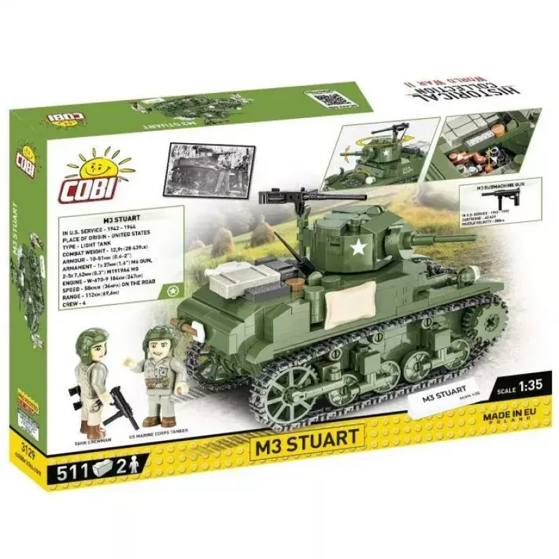 COBI M3 Stuart konstruktorius, 511 detalių
