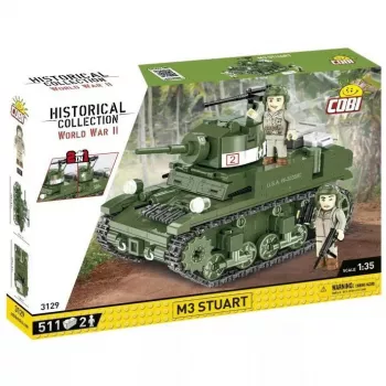 Konstruktoriaus rinkinys Cobi Blocks M3 Stuart, 511 dalių, suderinamas su kitais prekių ženklais