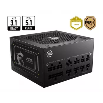 Maitinimo blokas MSI MAG A850GL PCIE5 II 850 W 20+4 pin ATX ATX juodas