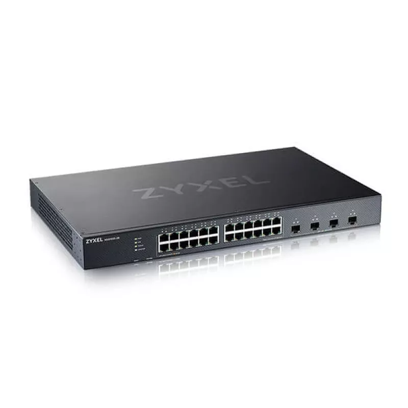 Zyxel XGS1935-28-EU0101F tinklo jungiklis, valdomas L2+/L3 Gigabit Ethernet (10/100/1000), 1U, juodas