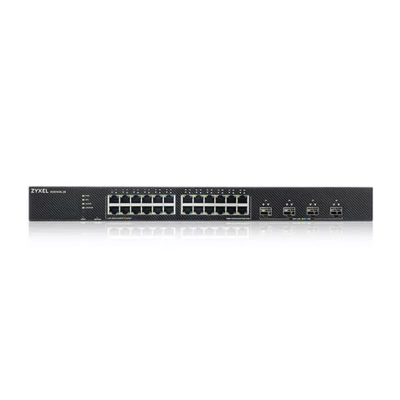 Zyxel XGS1935-28-EU0101F tinklo jungiklis, valdomas L2+/L3 Gigabit Ethernet (10/100/1000), 1U, juodas