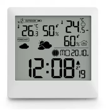 Hama 00222238 Skaitmeninė orų stotelė balta LED vidaus ir lauko termometras higrometras