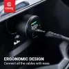 Automobilinis kroviklis Crong CRG-PWRC-USBC63-BLK 63W greitasis įkrovimas išmaniesiems telefonams ir laikrodžiams
