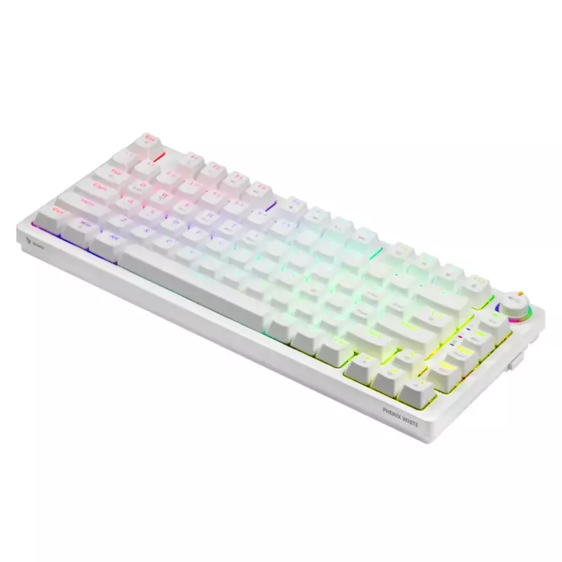 Žaidimų klaviatūra Savio Phenix WHITE GAT YELLOW USB Bluetooth QWERTY