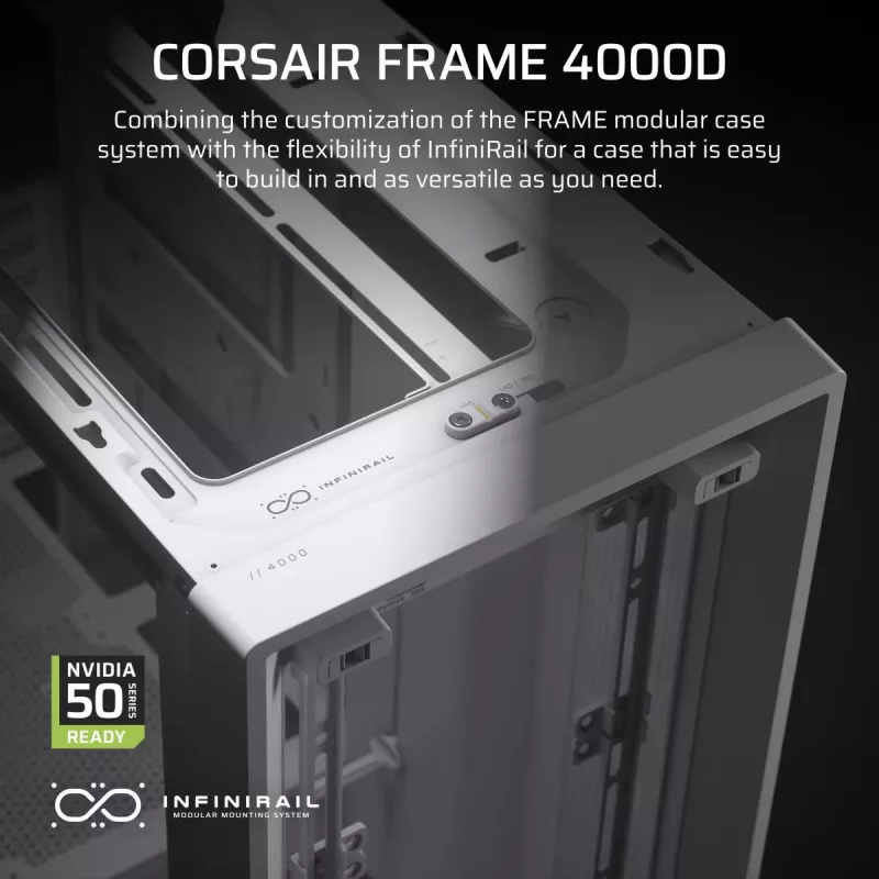 CORSAIR FRAME 4000D White vidutinis bokštas