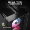 PC korpusas CORSAIR FRAME 4000D RS ARGB Midi Tower Juodas — ATX/Micro-ATX/Mini-ITX, grūdintas stiklas, ARGB ventiliatoriai, iki 370 mm GPU