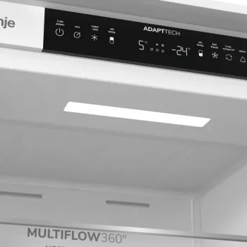 Gorenje Šaldytuvas-šaldiklis NRKI519E41 BK070, 284 L, SN-N, 6 kg/24h, E, Fresh Zone, Baltas