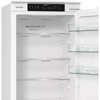 Gorenje Šaldytuvas-šaldiklis NRKI519E41 BK070, 284 L, SN-N, 6 kg/24h, E, Fresh Zone, Baltas