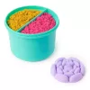 Kinetic Sand SquishBlossom Žydinti Gėlė – Velykų krepšelio užpildas, 8 uncijos neoninė geltona ir rožinė formuojama žaidimo smėlis, vazonėlis ir formelės, sensoriniai žaislai vaikams