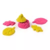 Kinetic Sand SquishBlossom Žydinti Gėlė – Velykų krepšelio užpildas, 8 uncijos neoninė geltona ir rožinė formuojama žaidimo smėlis, vazonėlis ir formelės, sensoriniai žaislai vaikams