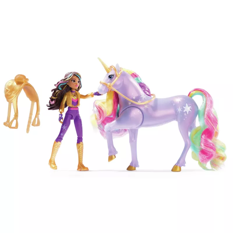 Lėlė Sophia su švytinčiu vienaragiu Wildstar, Unicorn Academy, 241 mm, LR44 baterijos