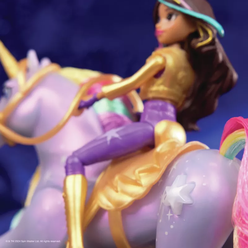 Lėlė Sophia su švytinčiu vienaragiu Wildstar, Unicorn Academy, 241 mm, LR44 baterijos
