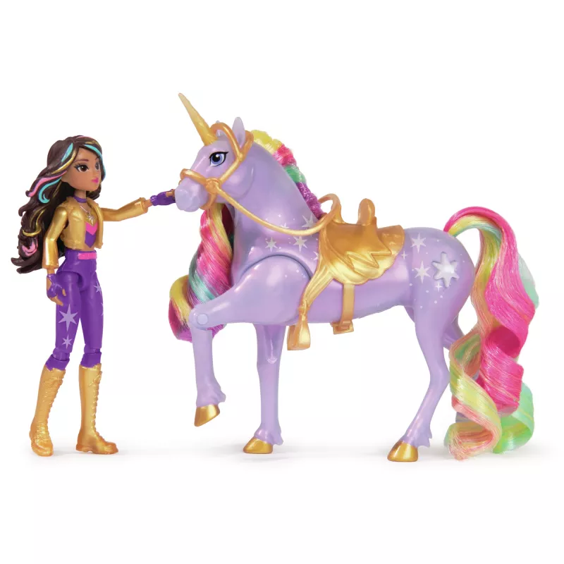 Lėlė Sophia su švytinčiu vienaragiu Wildstar, Unicorn Academy, 241 mm, LR44 baterijos