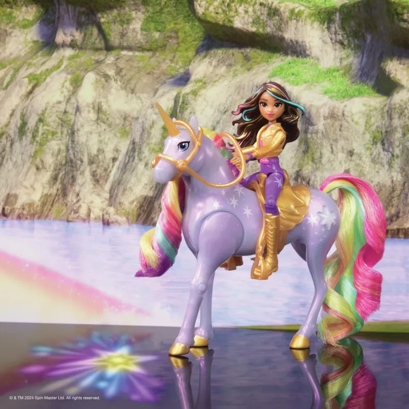 Lėlė Sophia su švytinčiu vienaragiu Wildstar, Unicorn Academy, 241 mm, LR44 baterijos