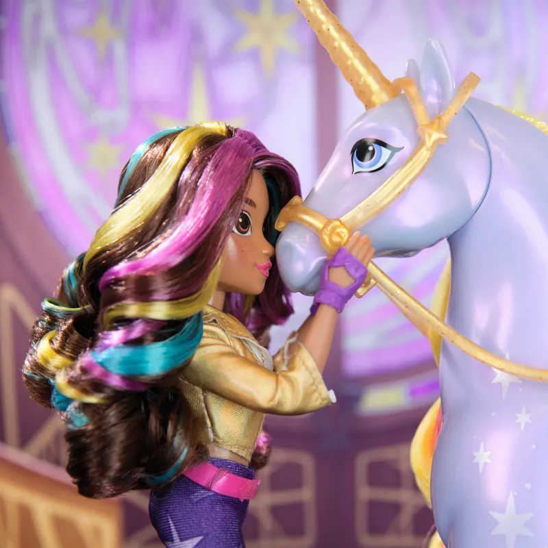 Unicorn Academy, Sophia lėlė su 6 aksesuarais, 24,1 cm, lėlės ir vienaragiai mergaitėms nuo 4 metų